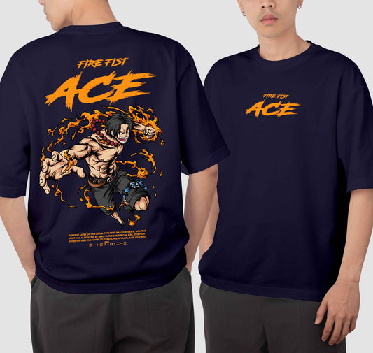 Fire Fist Ace Anime Oversize T-Shirt