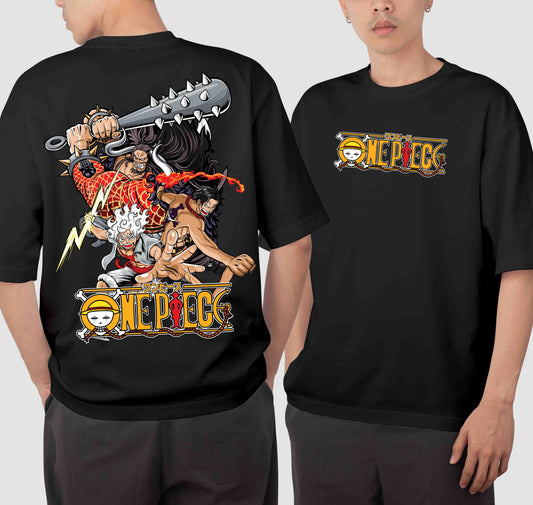 Black One Piece Anime Oversize T-Shirt