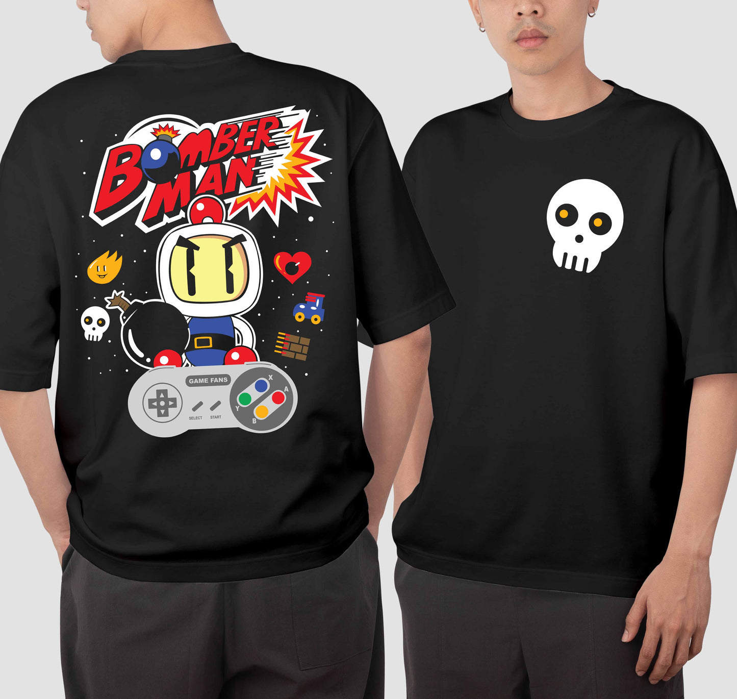 Bomberman Game Oversize T-Shirt